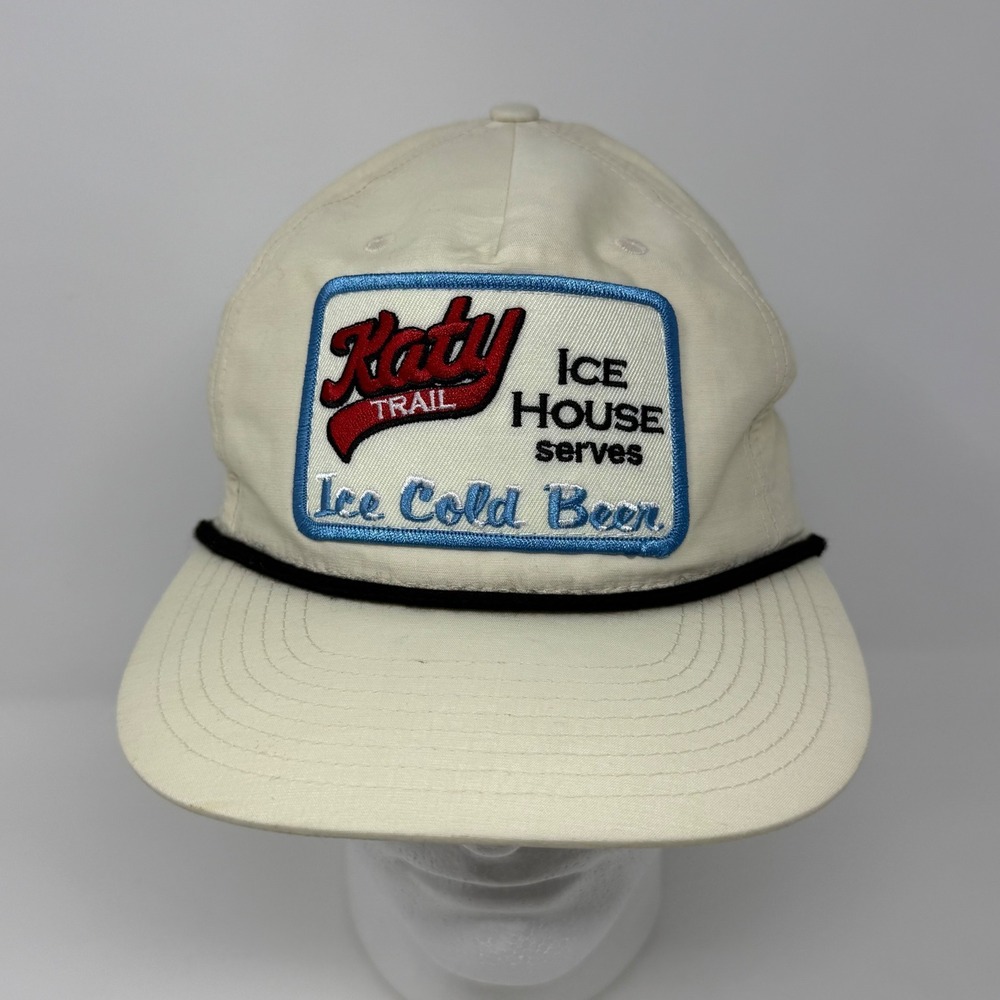 Katy Trail Ice House Beer Patch Rope Snapback Hat Cream Richardson Outdoor